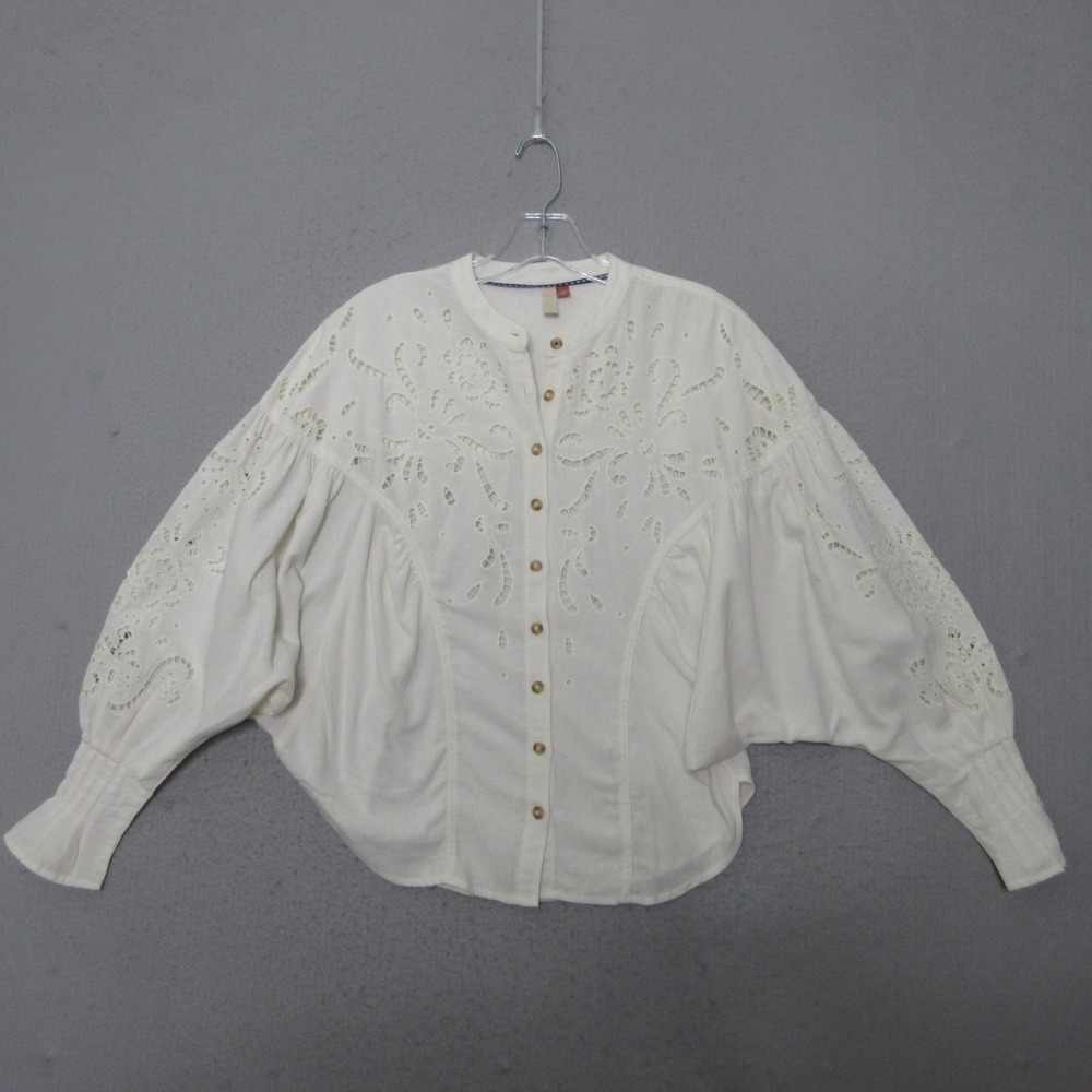 Pilcro Top Eyelet Embroidered Oversized Cottage Core Peasant Victorian Boho READ - Picture 2 of 12